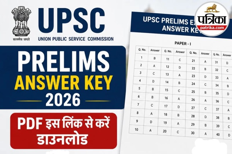 UPSC Prelims Answer Key 2026 Link