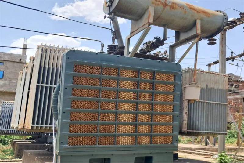 The intense heat has increased pressure on the substation, and coolers have been installed on radiators to keep the transformers cool.