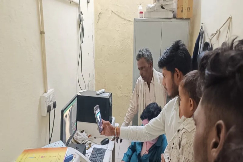 Digital X-rays in hospitals require mobile photos to be taken due to a film shortage.