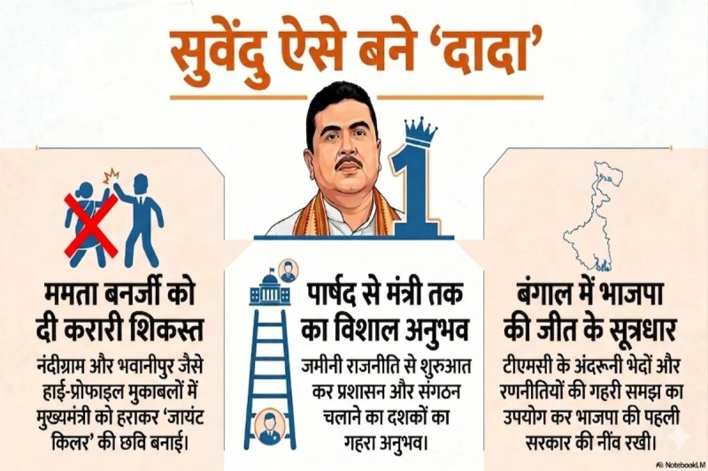 Who is Suvendu Adhikari how he destryoed Mamta banerjee TMC West Bengal New CM, who will be BJP new CM in Bengal, BJP CM in Bengal