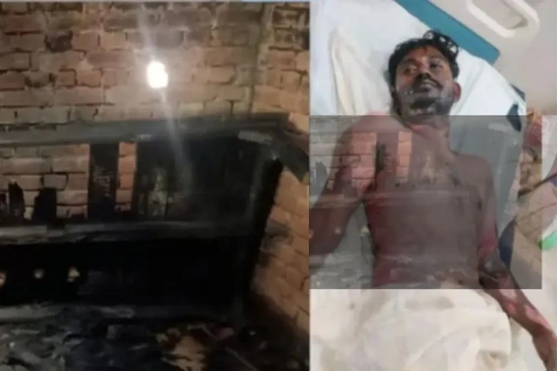Woman sets lover on fire
