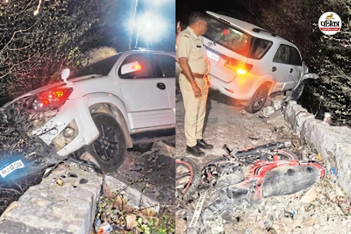 High Speed SUV Crash,Bike Rider Killed