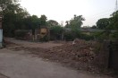 Boundary wall broken