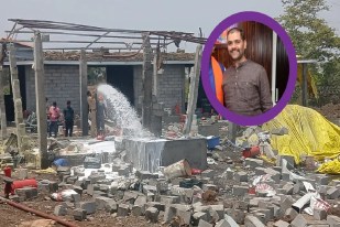 Dewas Factory Blast Photos of BJP leaders with owner anil malviya goes viral MP News