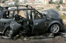 Israel hits missile on car