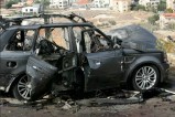 Israel hits missile on car