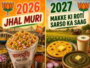 Jhalmuri and Makke Ki Roti-Sarso Ka Saag