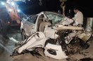 Speeding Car Crashes into Rear of Container Truck; Three Dead