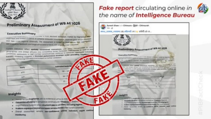 PIB fact check of fake report