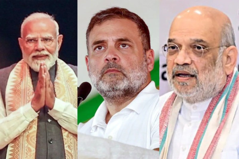 PM Narendra Modi, Rahul Gandhi and Amit Shah