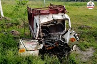 condition of pickup after bihar road accident in saran