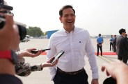 Marco Rubio talking to reporters