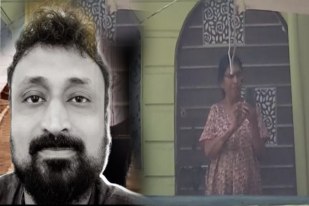 Mariam Varghese stayed with the body of her son Sheenu Varghese in Vidisha
