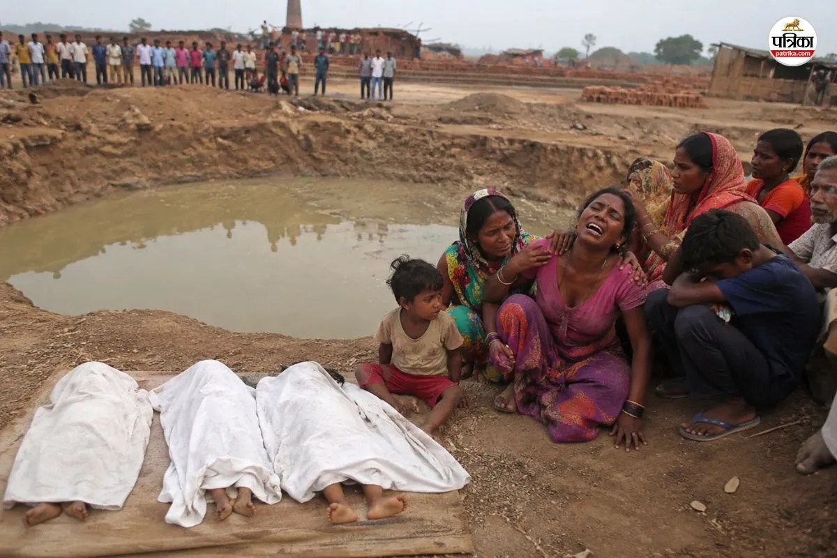 पानी से भरे गड्ढे में डूबकर बिलासपुर के 3 मासूमों की मौत, मजदूर परिवारों में मचा कोहराम(photo-AI)