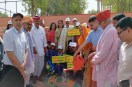 वंदे गंगा जल संरक्षण जन अभियान के दौरान पौधरोपण करते जनप्रतिनिधि व अधिकारी