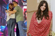 Ram kapoor kisses ekta kapoor at an event fans wonder actress uncomfortable video viral