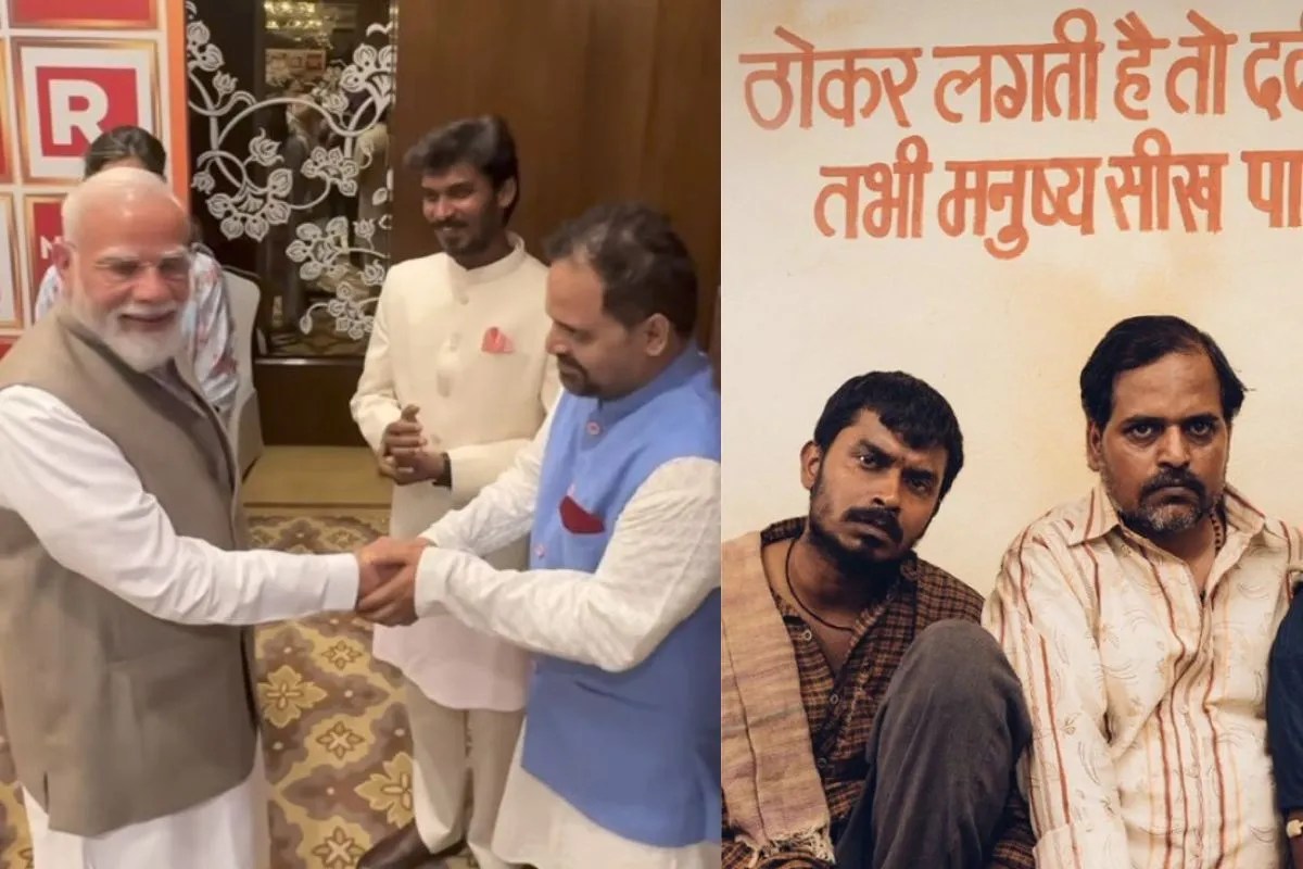 Pm narendra modi meets panchayat actors binod and banrakas asks funny question video break record