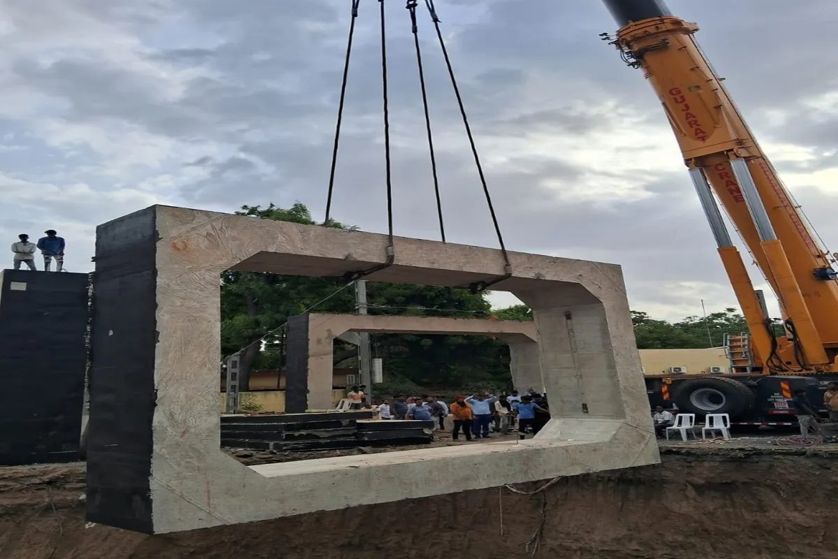 Road Under-Bridge Being Constructed to Replace Level Crossing at Rajkot Yard
