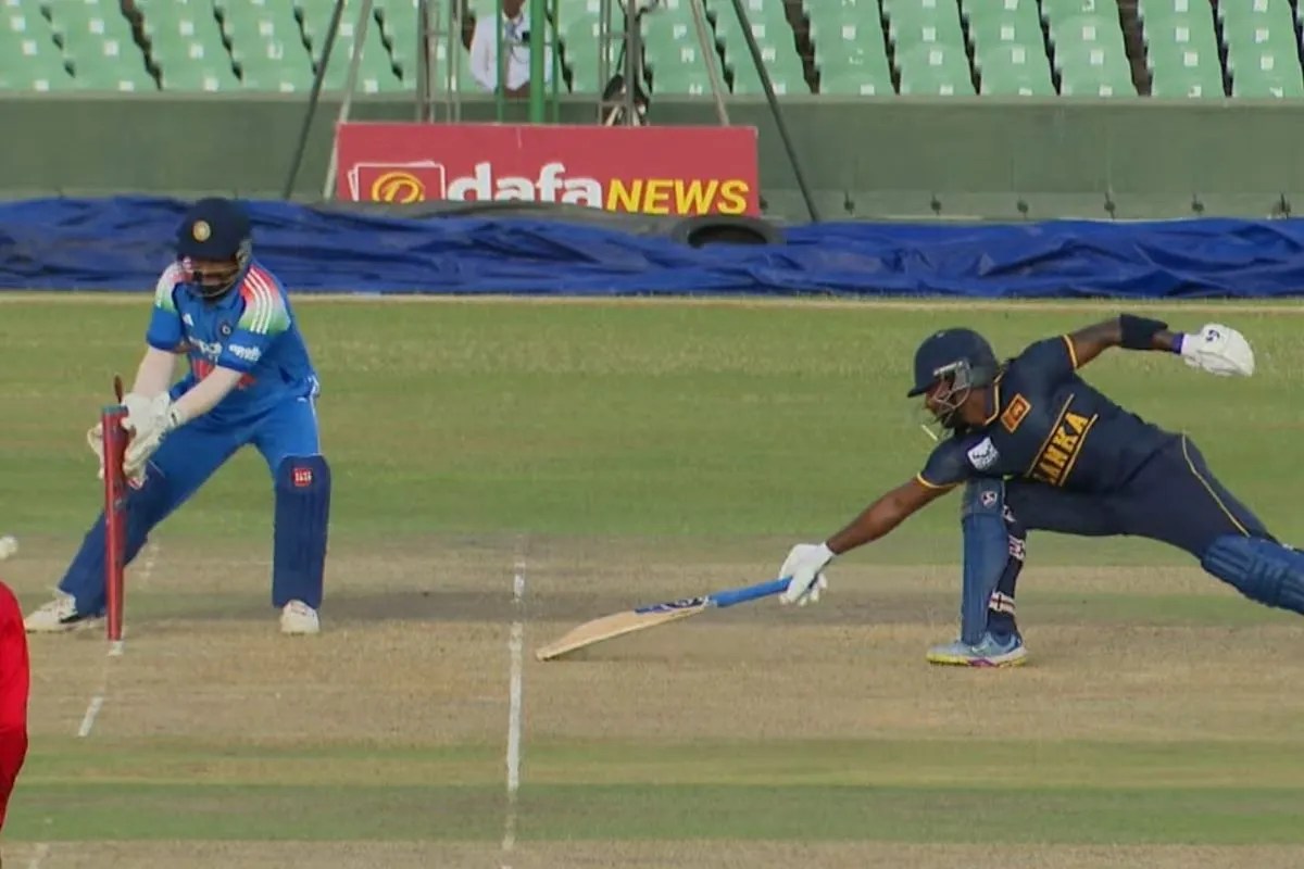 Chamika Karunaratne Run Out