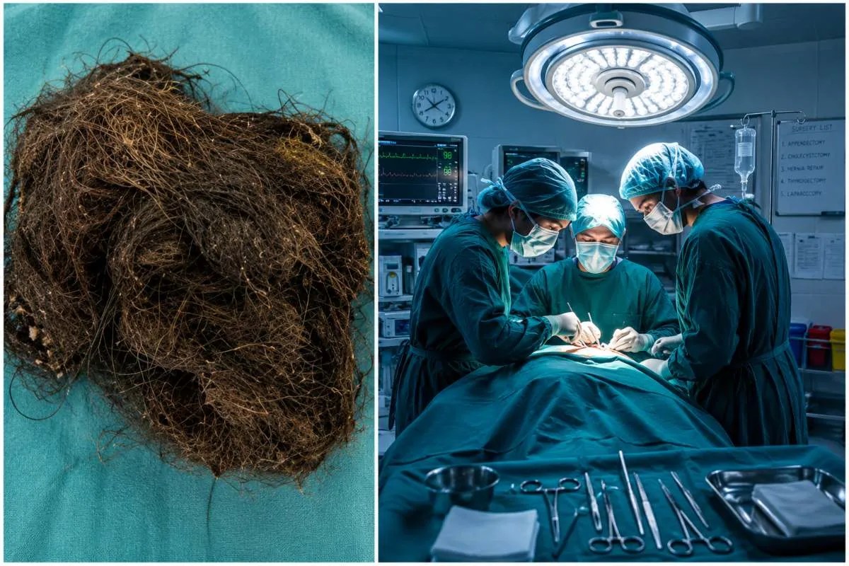 7 year old girl found with clump of hair in her stomach doctors operated to save life gorakhpur news