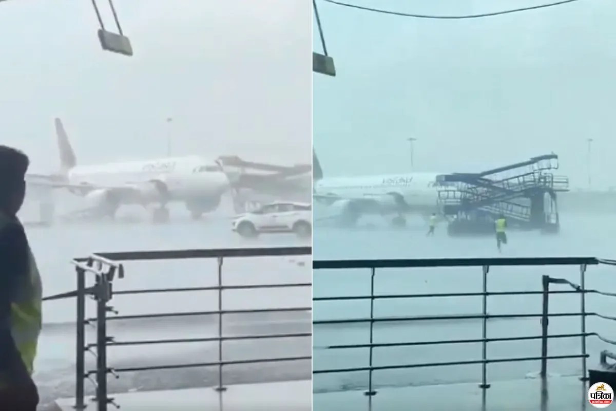 Delhi Airport Air India Plane Damaged