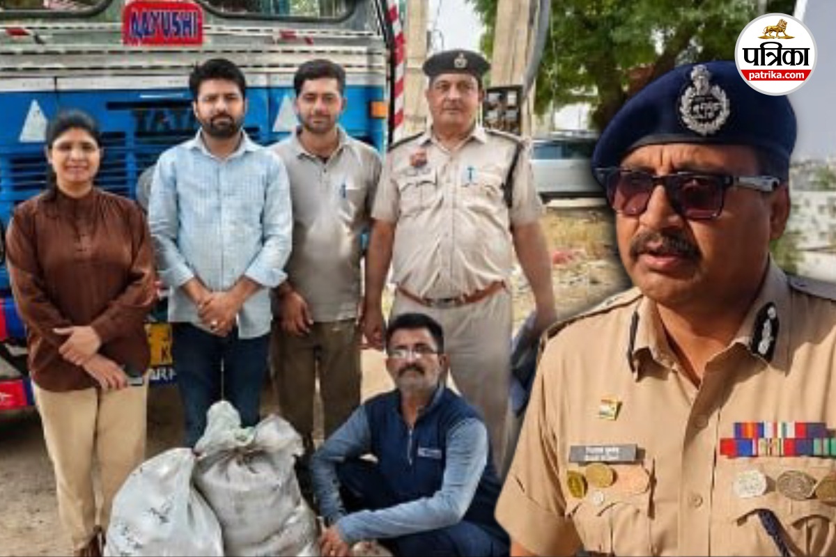 Rajasthan ANTF team with seized opium bags during Operation Jamuhar.