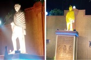 Mahatma Gandhi Statue broken