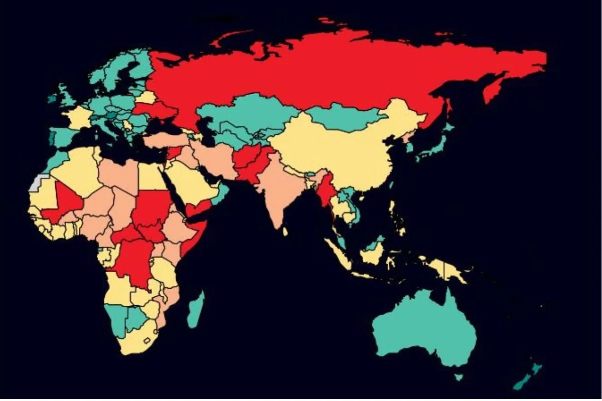 Global Peace Index 2026 rankings, India 127th, Iceland 1st.