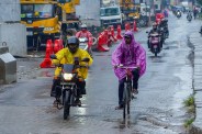 Monsoon clouds and heavy rainfall in India.