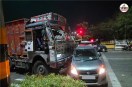 Jaipur Overspeeding truck hits car Doctor narrowly escapes driver escapes