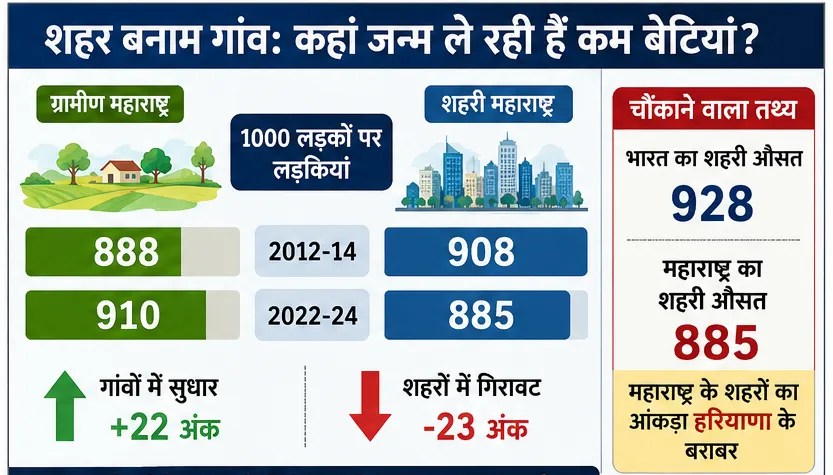 Gender Ratio at Birth in maharashtra