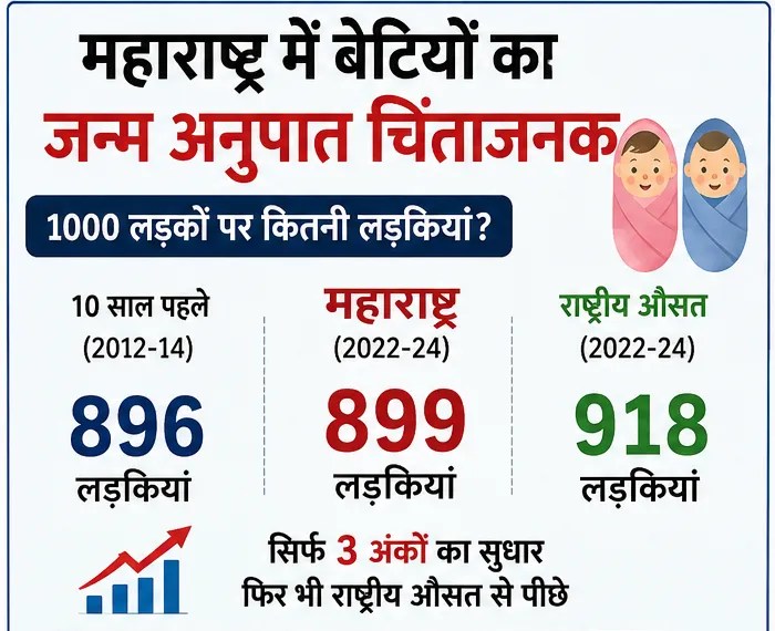 Gender Ratio at Birth in maharashtra