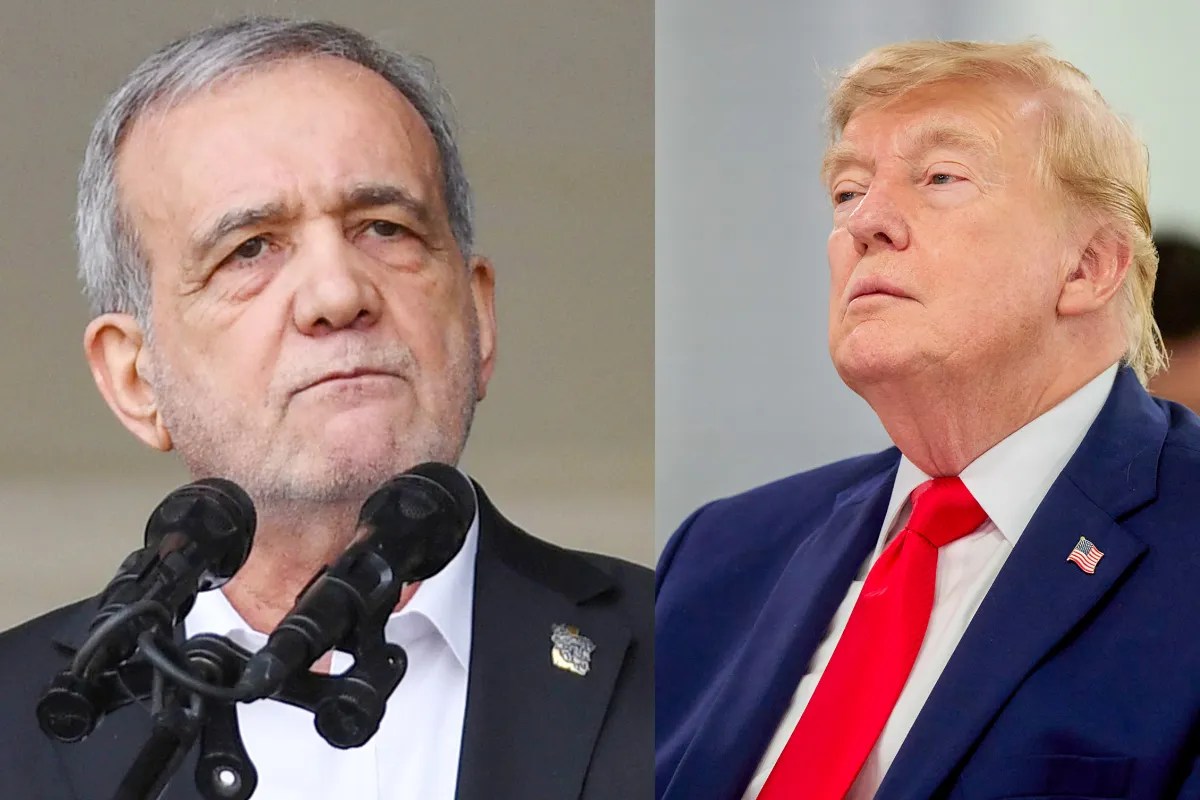 Masoud Pezeshkian and Donald Trump