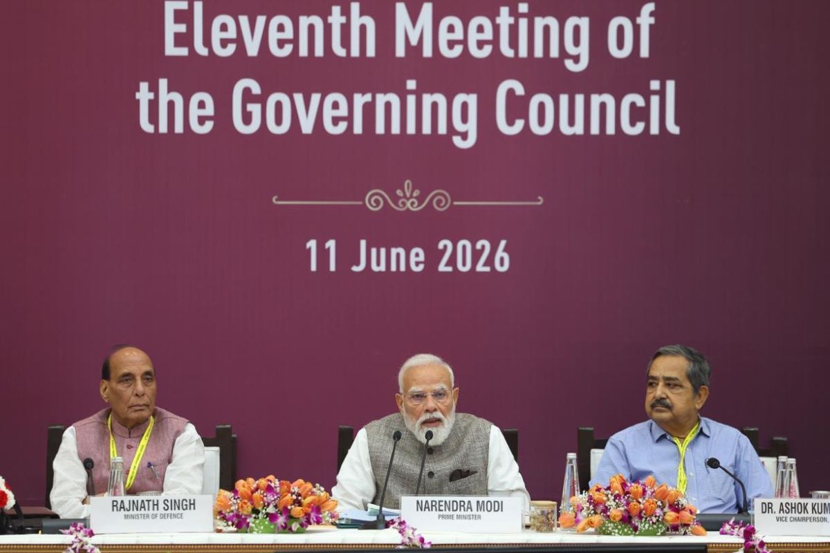 PM Modi at NITI Aayog meeting.