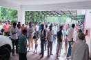 Sri Ganganagar. The registration counter and OPD area at the Government District Hospital were evacuated as a precautionary measure after a short circuit caused a fire in the panel board. Patients and their attendants were moved outside, leading to a crowd gathering within the hospital premises