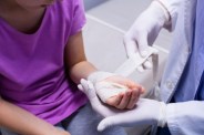 Smart dressing treating an infected wound.