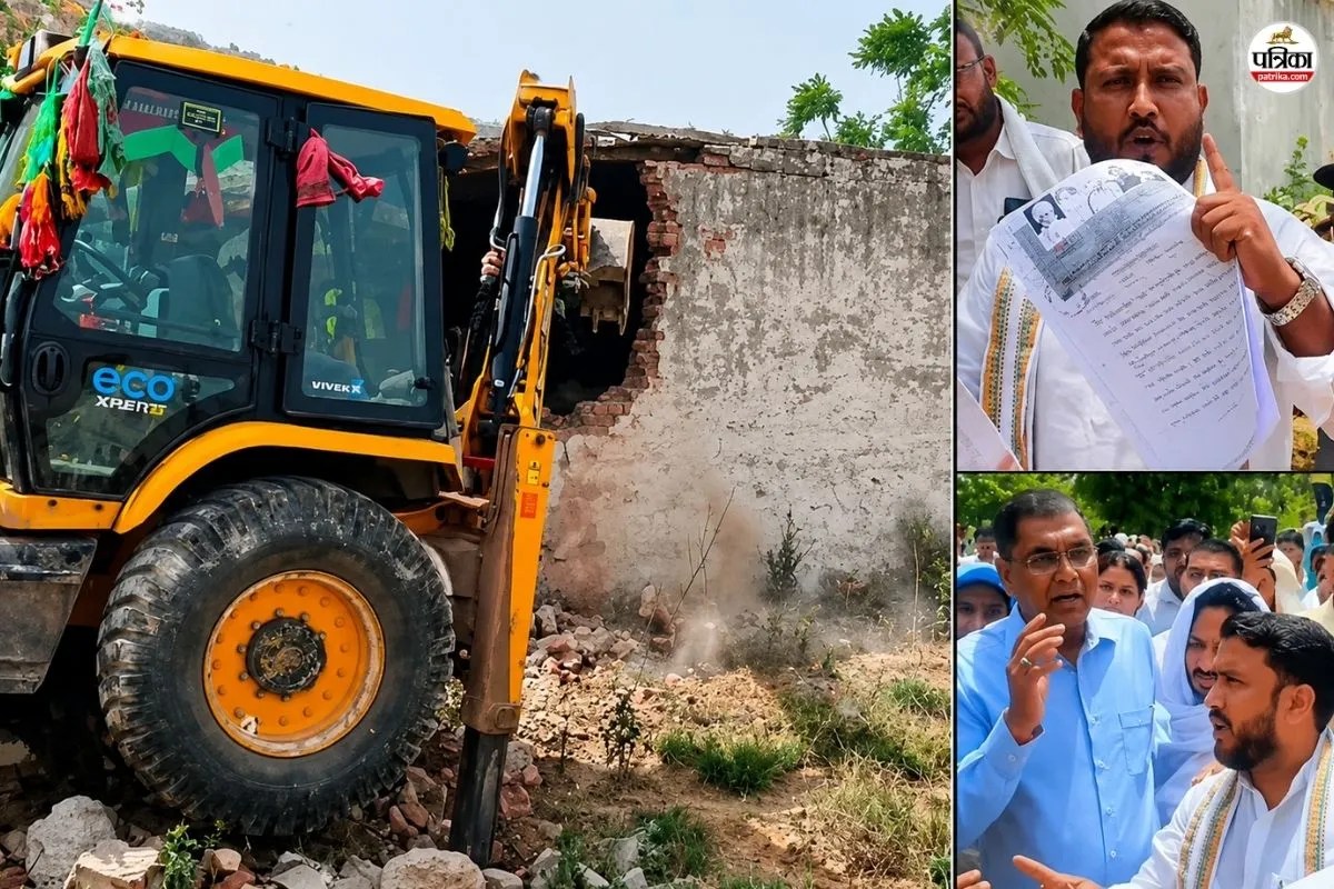 Tijara Congress Leader Imran Khan Brother House Demolition Bhiwadi Rajasthan Police