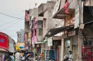 Tin sheds installed in front of shops are inviting accidents; officials are paying no heed.