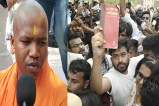 इको गार्डन में हाईवोल्टेज ड्रामा, योगी के भेष में प्रदर्शनकारी पहुंचे, अभिजीत दीपके का विरोध (फोटो सोर्स : Ritesh Singh )