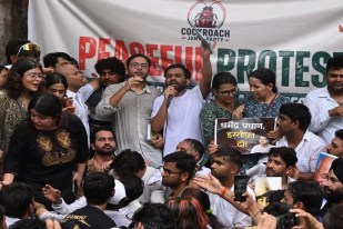 Abhijeet Dipke reaches protest site