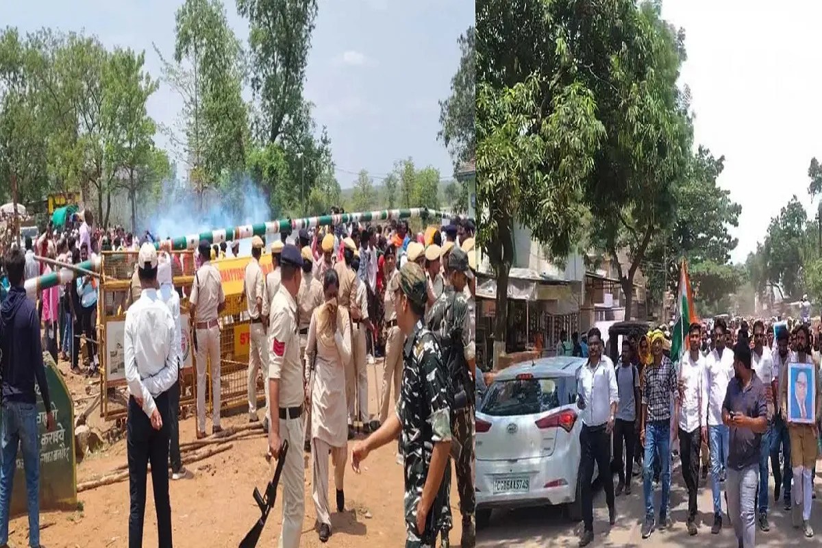 dhamtari protest news