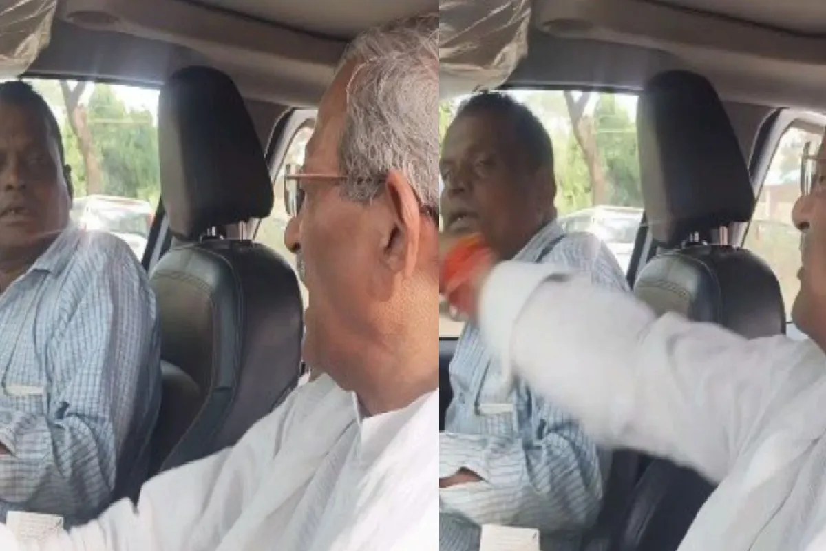 Chitrakoot BJP MLA Slaps Driver video viral uncomfortable with question about power outages