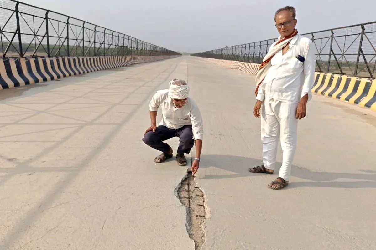 bhind ater-jaitpur bridge deck damaged before traffic start