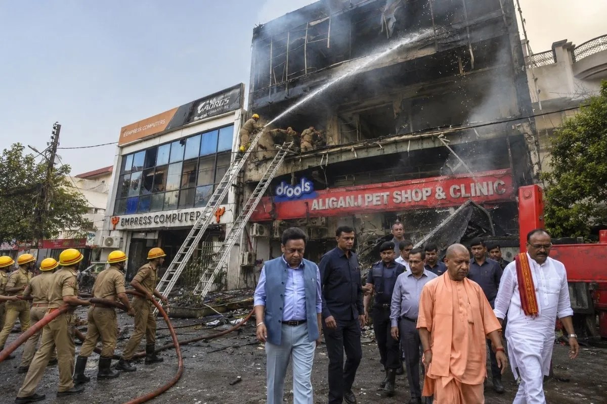 fire in coaching centre