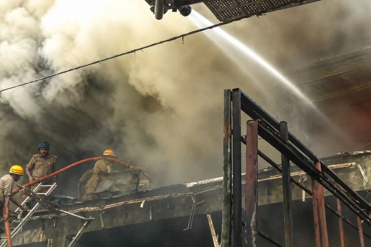 fire in coaching centre