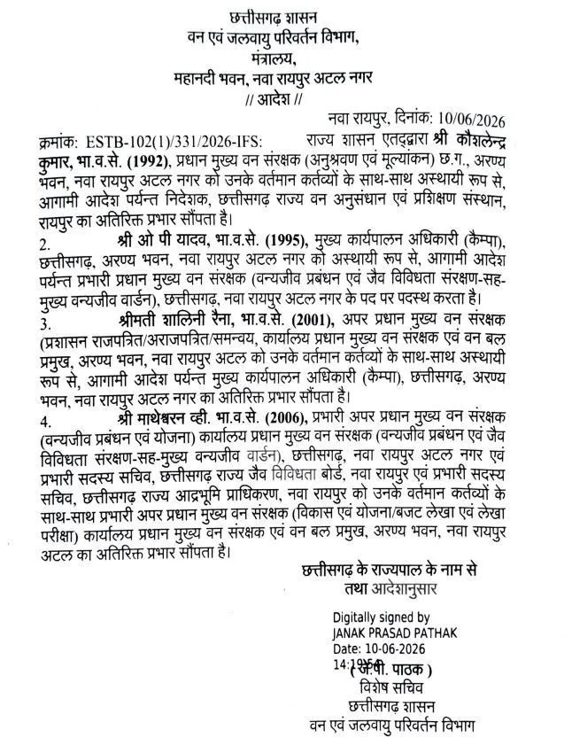 IFS officers Chhattisgarh