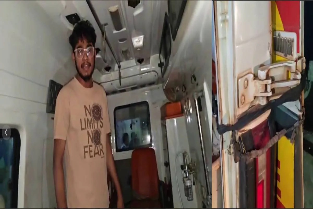 बिना ऑक्सीजन वाली एंबुलेंस से कटनी से जबलपुर पहुंचाया कैंसर मरीज, रस्सी से बंधा था गेट | Ambulance Negligence Cancer Patient Without Oxygen
