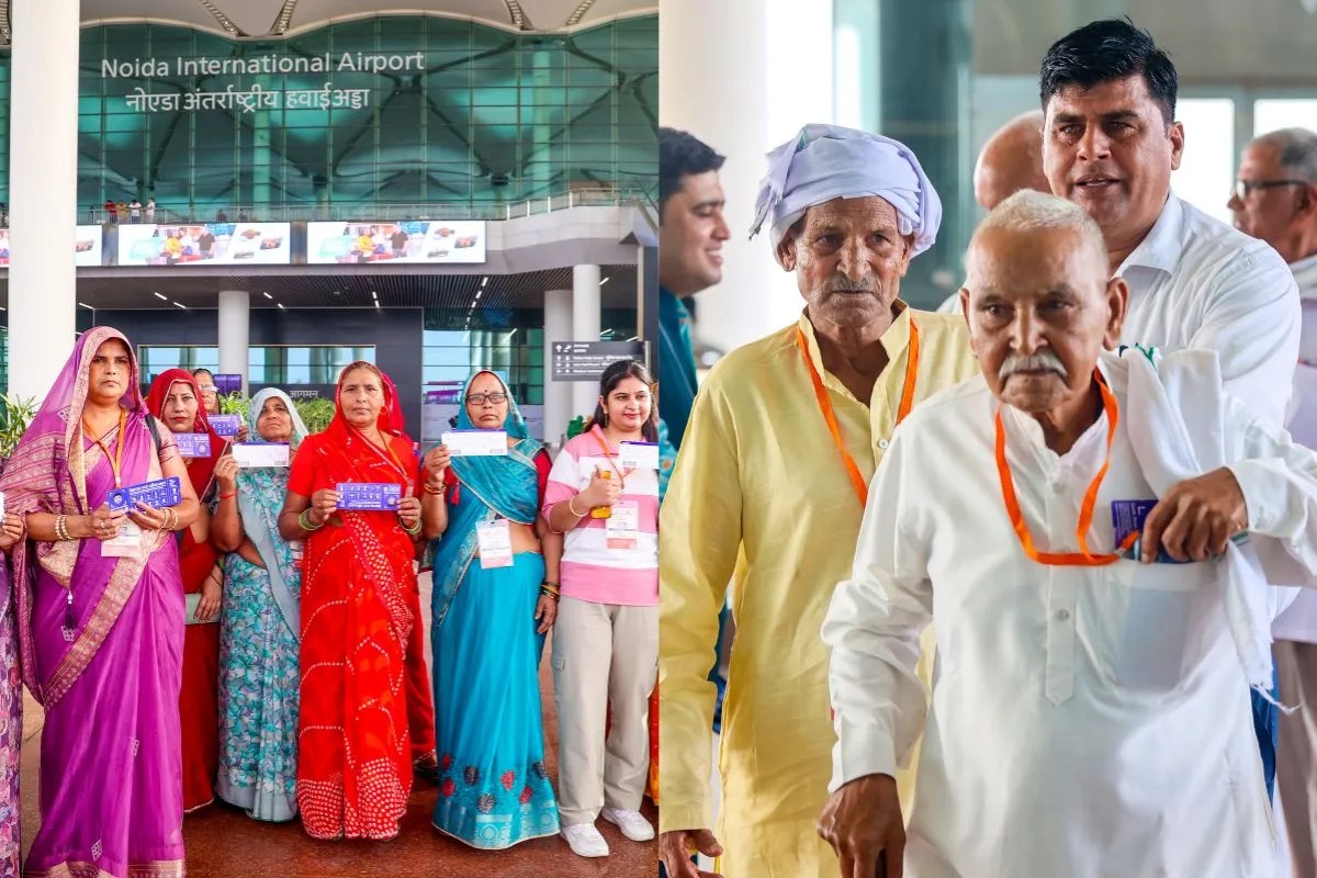 Jewar Airport Maiden Flight Farmers