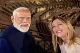 Indian Prime Minister Narendra Modi and Italian PM Giorgia Meloni