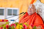 आशुतोष विवाद पर रामभद्राचार्य की चिंता (फोटो सोर्स : भाषा संवाद WhatsApp News Group)